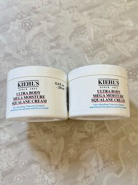 Kiehl's Ultra Body Mega Moisture Squalane Cream - White jars